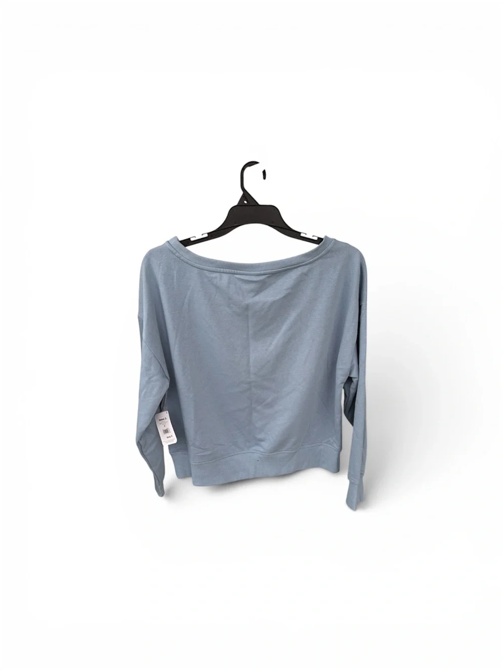 Reebok Women's Dusty Blue Off-Shoulder Pullover Sweatshirt